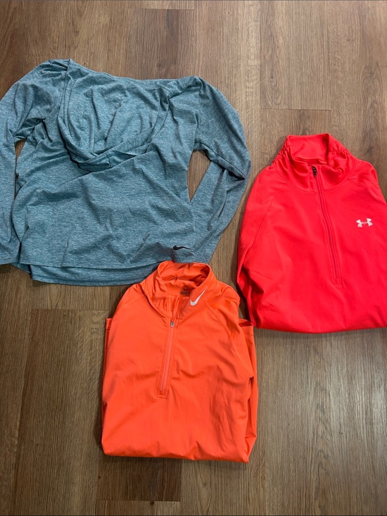 Nike Tops - Nike Orange Quarter-Zip Athletic Top